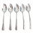 Set of 5 Demitasse Silverplate Spoon Coffee Tea Design Silver Plate Lady Betty For Sale
