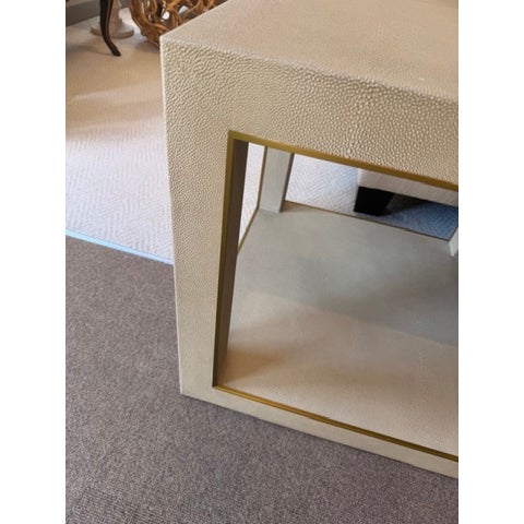 Leather Covered End Tables, Set of 2 For Sale - Image 4 of 8
