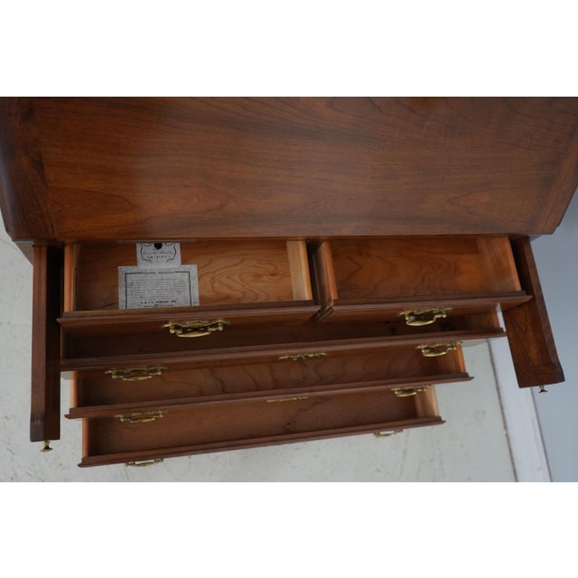 Wood Stickley Cherry 2 Piece Secretary Desk W. Bookcase For Sale - Image 7 of 18