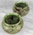 Mid 20th Century Mid-Century 7" Atomic Green & Black Studio Pottery Vases - A Pair For Sale - Image 5 of 7