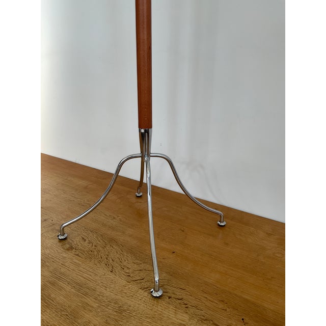 Mid-Century Modern Mid 20th Century Modern Atomic "Lotus" Coat Rack in Chrome and Teak For Sale - Image 3 of 13