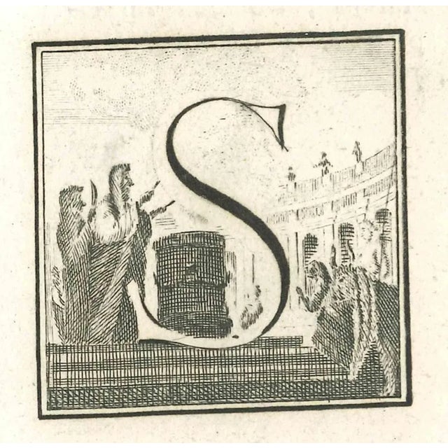 Letter of the Alphabet S, from the series "Antiquities of Herculaneum", is an etching on paper realized by Various Authors...