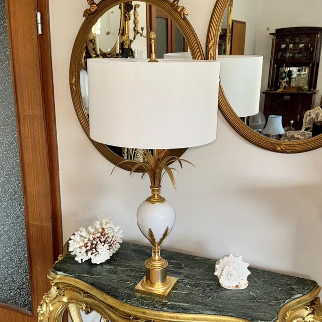 French Hollywood Regency Table Lamp from Maison Charles, 1970 For Sale - Image 11 of 12