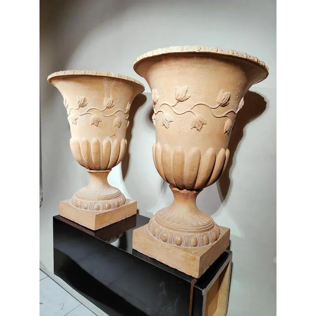 Mid 19th Century Antique Terracotta Cups, 1846, Set of 2 For Sale - Image 5 of 12