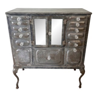 Antique Metal Kitchen/Industrial Cabinet For Sale
