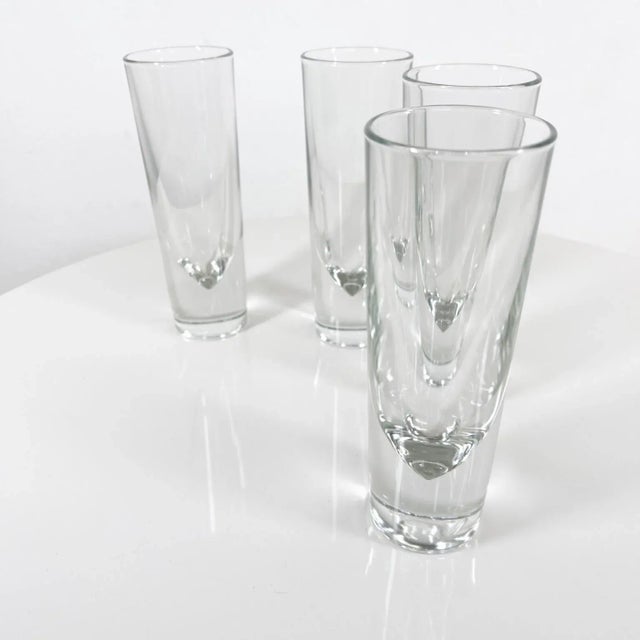 Glass 1980s Carlo Moretti Bullet Cocktail Glasses Set of Four Italy For Sale - Image 7 of 7