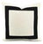 Jane Churchill Darwin in Cream With Black Square Ribbon Embellished Pillow Cover - 20" X 20" For Sale In Portland, OR - Image 6 of 6
