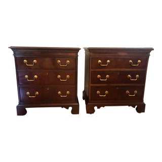 Hickory Chair James River Plantations Mahogany Nightstands Late 20th Century- a Pair For Sale