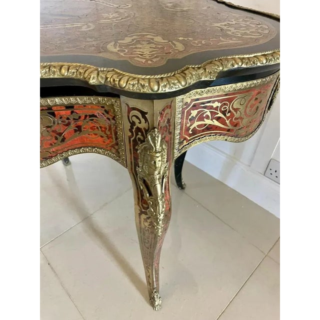 Ancient French Boulle Center Table, 1860s For Sale - Image 9 of 13