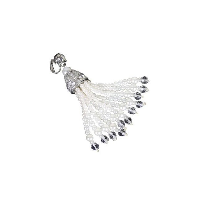 This is part of Chairish’s Costume Jewelry assortment. Chic impressive pair of silver vintage Runway chandelier earrings-...