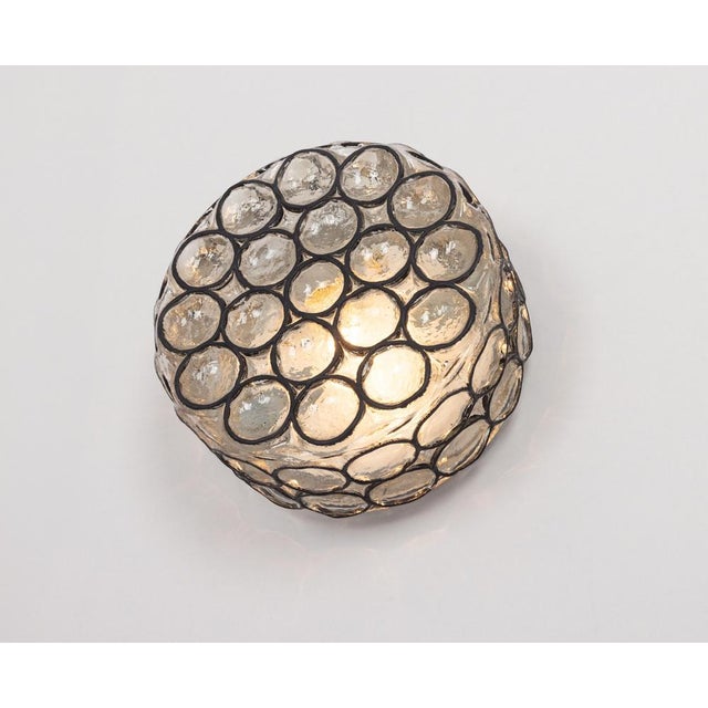 Iron and Glass Wall or Ceiling Light attributed to Limburg, Germany, 1960s For Sale - Image 13 of 14