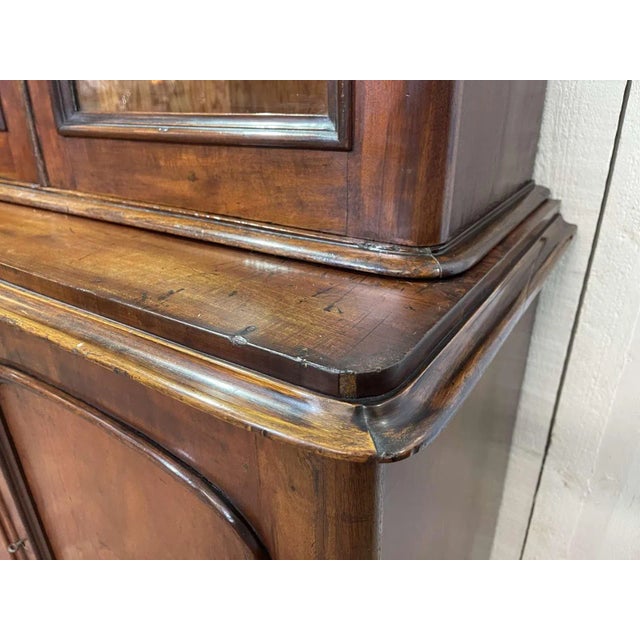 English Mahogany Double-Section Bookcase, 19th Century For Sale - Image 13 of 18