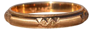 The Impressio: Antique New Old Stock Wedding Band in Yellow Gold