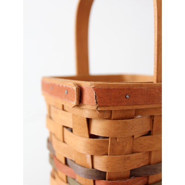 Wood Vintage 1992 Longaberger Berry Basket For Sale - Image 7 of 11