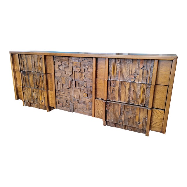 1970s Lane's Pueblo Collection "Brutalist" Dresser For Sale