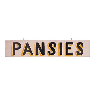 Pansies Sign For Sale