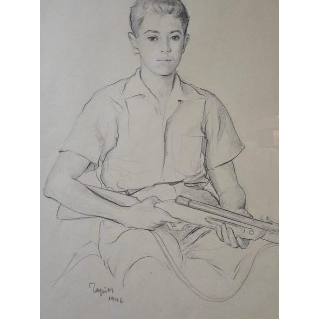 Antoni Tàpies, Self-Portrait, 1954, Pencil Drawing For Sale - Image 11 of 17