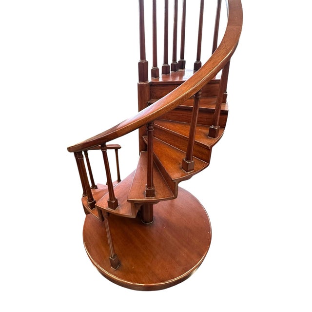 Antique Mahogany Spiral Staircase Model For Sale - Image 11 of 12