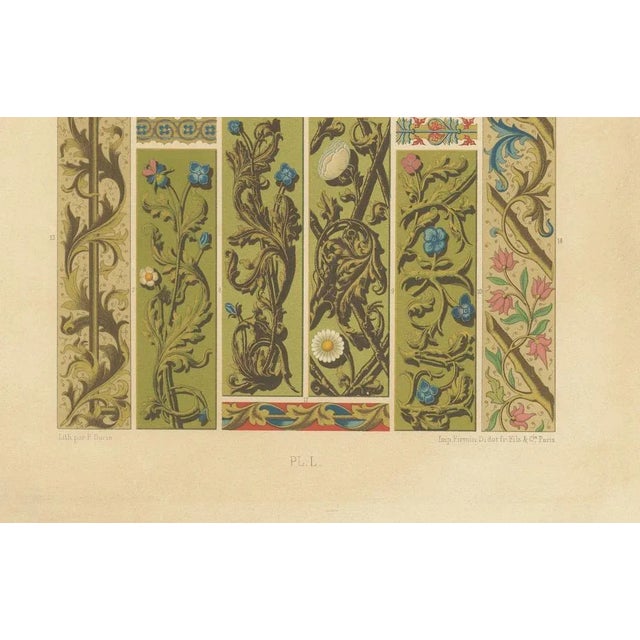 Medieval Floral Borders, 1869, Lithograph For Sale - Image 4 of 10