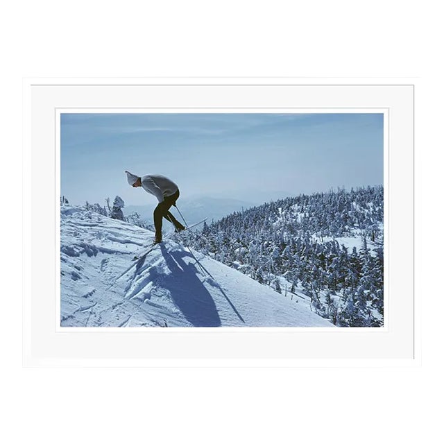 Sugarbush Skiing 1960 by Slim Aarons White Framed C-Print Photograph For Sale