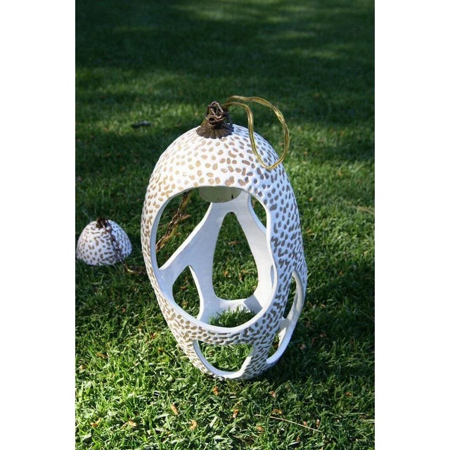 Enamelled Ceramic Chandelier by Antonia Campi, 1950s For Sale - Image 11 of 13