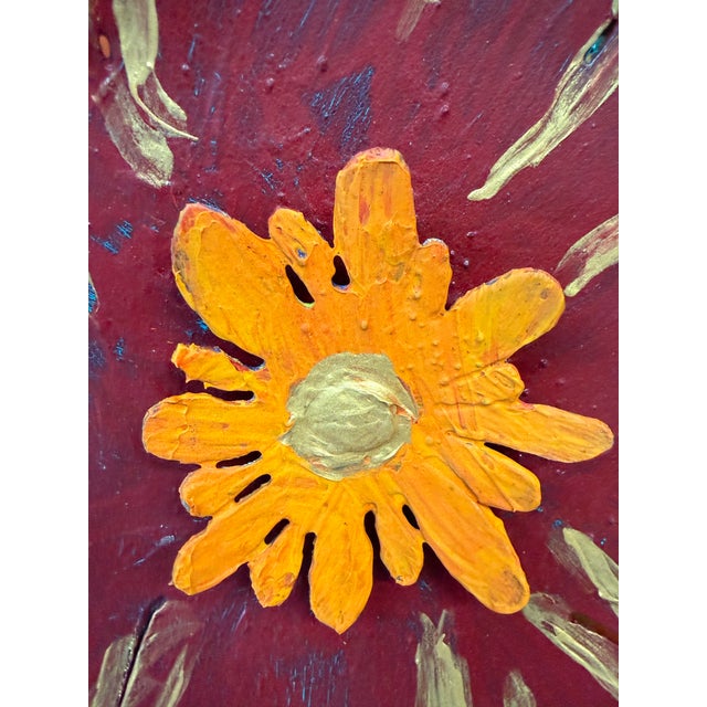 2010s Pat & Andre Juneau Metal Flower Wall Sculpture, Extra Large For Sale - Image 5 of 12