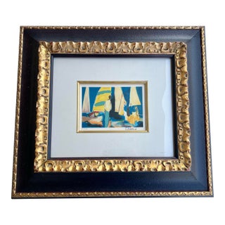 Late 20th Century Coastal /Nautical Framed Lithograph by François d'Arguin For Sale