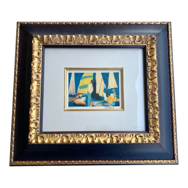 Late 20th Century Coastal /Nautical Framed Lithograph by François d'Arguin For Sale