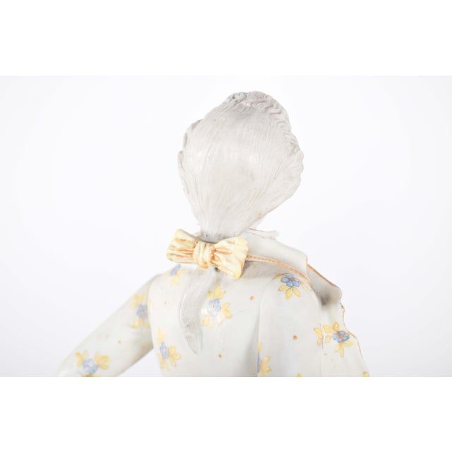 Ceramic European Porcelain Statuettes, 1910, Set of 2 For Sale - Image 7 of 11
