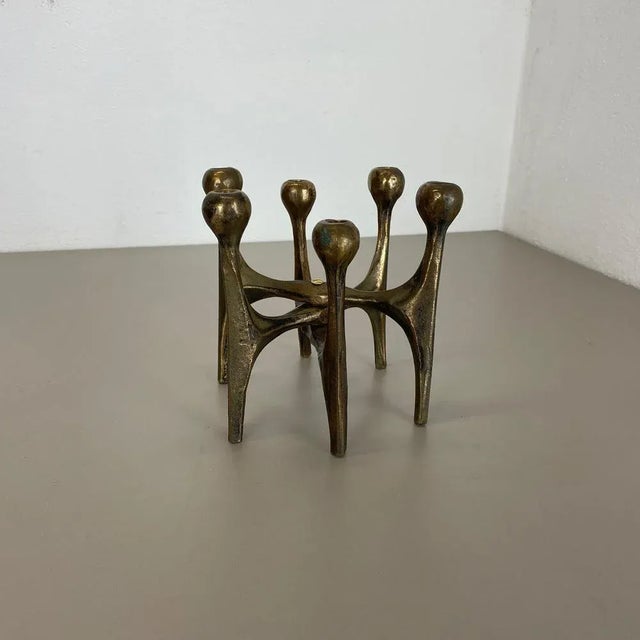 Article: Brutalist candleholder Origin: Germany Design producer: Michael Harjes Material: bronze Decade: 1960s...