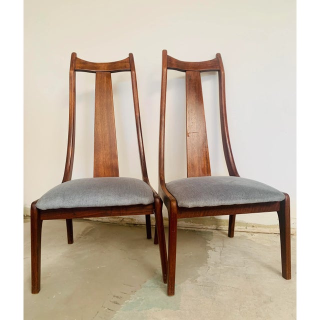 Mid-Century Modern Walnut Low Chairs - A Pair For Sale - Image 11 of 11