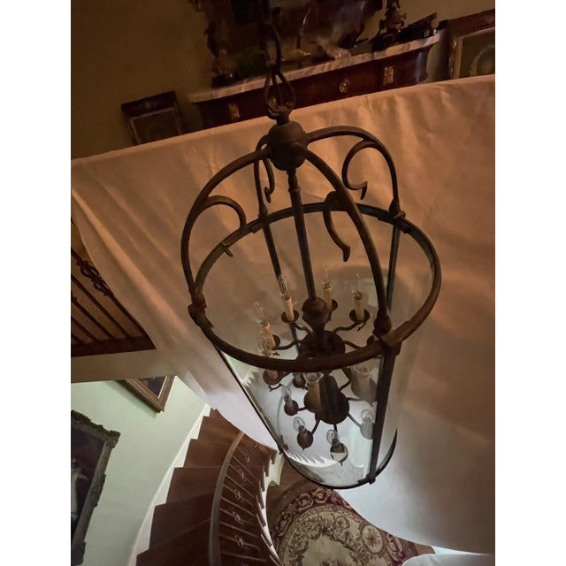 Late 20th Century 16 Light Wrought Iron Lantern For Sale - Image 5 of 7