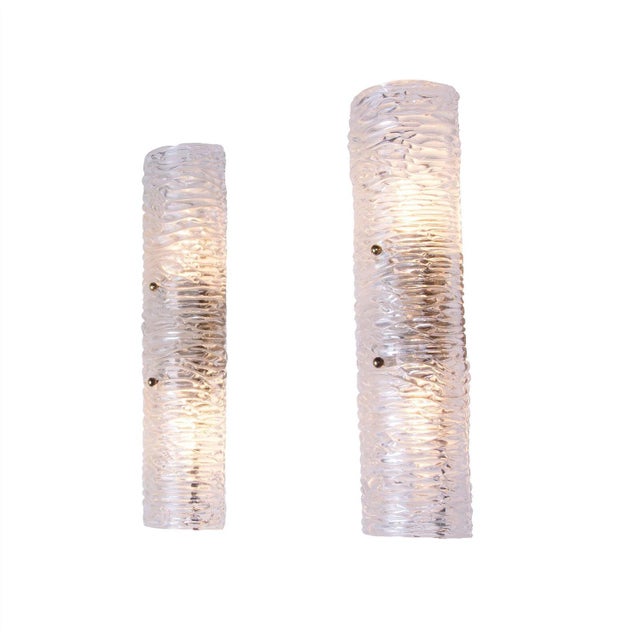 Gold Murano Mirror Wall Sconces in Glass and Brass from Kalmar, 1960s, Set of 2 For Sale - Image 8 of 15