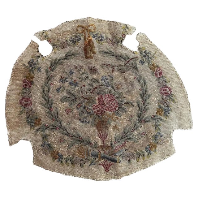 French Needlepoint Chair Cover Tapestry from Bobyrug, 1890s For Sale