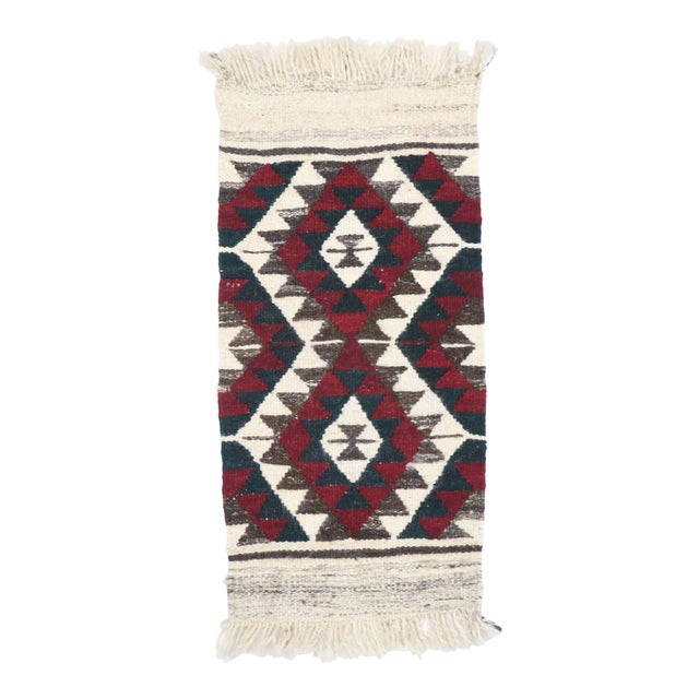 Vintage Persian Shiraz Kilim Rug - 01'07 X 03'02 For Sale