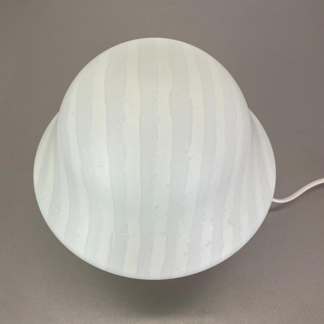 Glass Mushroom Zebrano Desk Light from Peill & Putzler, Germany, 1970s For Sale - Image 9 of 18