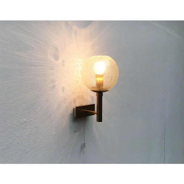 Mid-Century Modern German Brass and Glass Sconces from Doria Leuchten, Set of 2 For Sale - Image 9 of 18