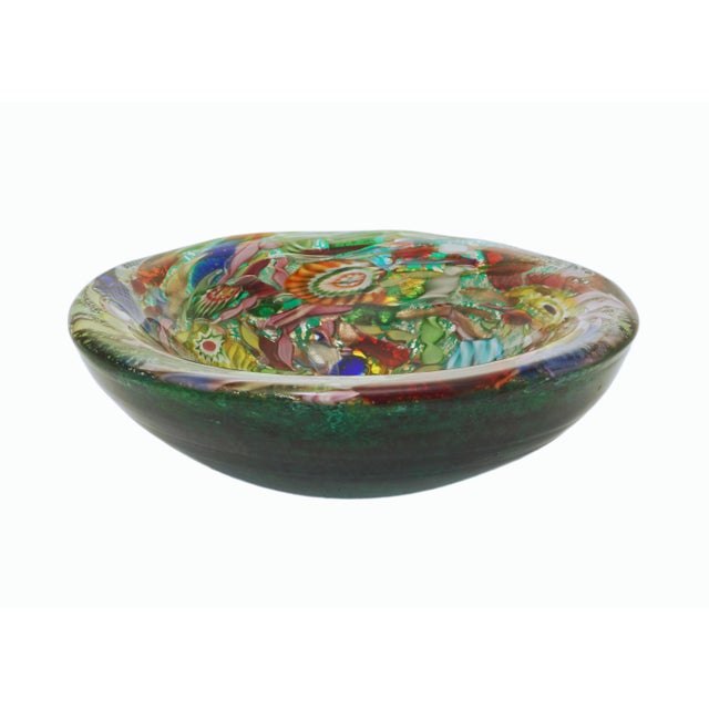 Green Glass Bowl Tutti Frutti Mid Century Modern Decorative MCM Bowl Decorative Glass Gift Glass Lover Perfect as a...