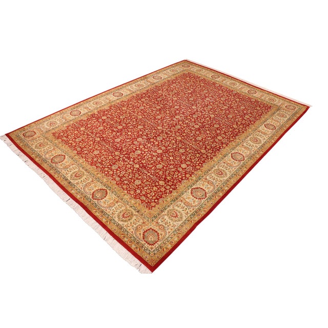 Designed with mesmerizing intricacy and gorgeous color palette, this hand-knotted masterpiece demonstrates the beauty and...