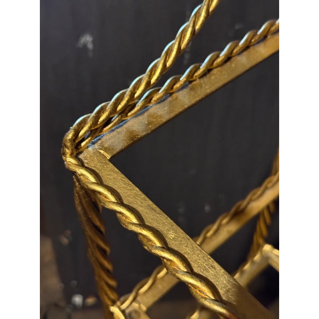 Italian Gilt Rope and Tassel Tiered Etagère For Sale - Image 12 of 12