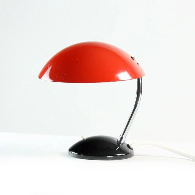 Black Mid-Century Czech Red 1964/1 Table Lamp from Drukov, 1964 For Sale - Image 8 of 8