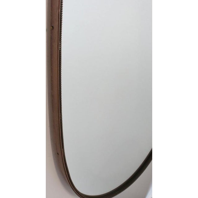 Mid-Century Italian Wall Mirror with Brass Frame and Beading, 1960s For Sale - Image 14 of 16