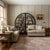 Wood Black Lacquer Moon Gate Round Shelves Wood Display Curio Cabinet Room Divider For Sale - Image 7 of 12
