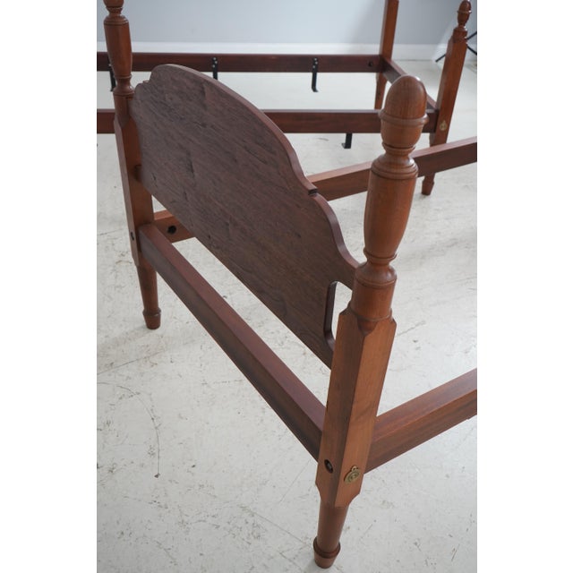 Pair of Custom Made Colonial Twin Beds For Sale - Image 15 of 15