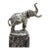 James L. Clark Silvered Bronze Elephant Sculpture For Sale