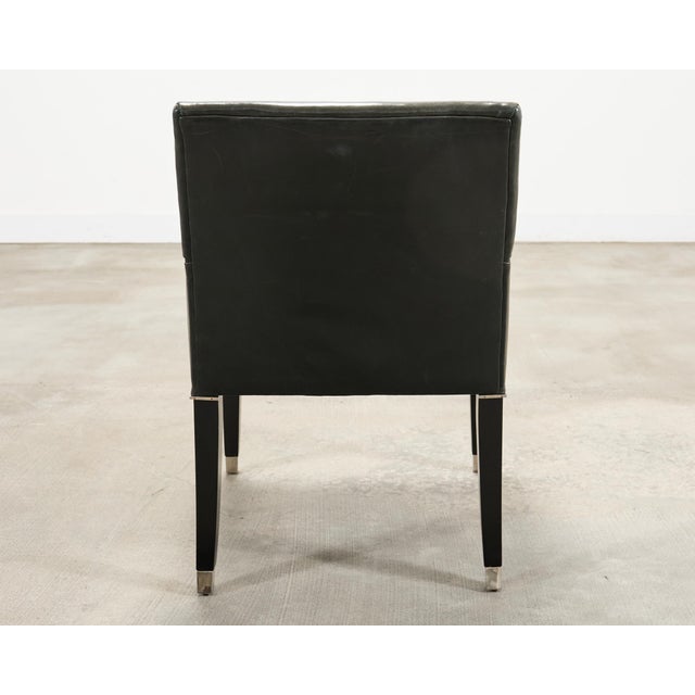 Ralph Lauren Italian Leather Lawson Dining Armchair For Sale - Image 18 of 18