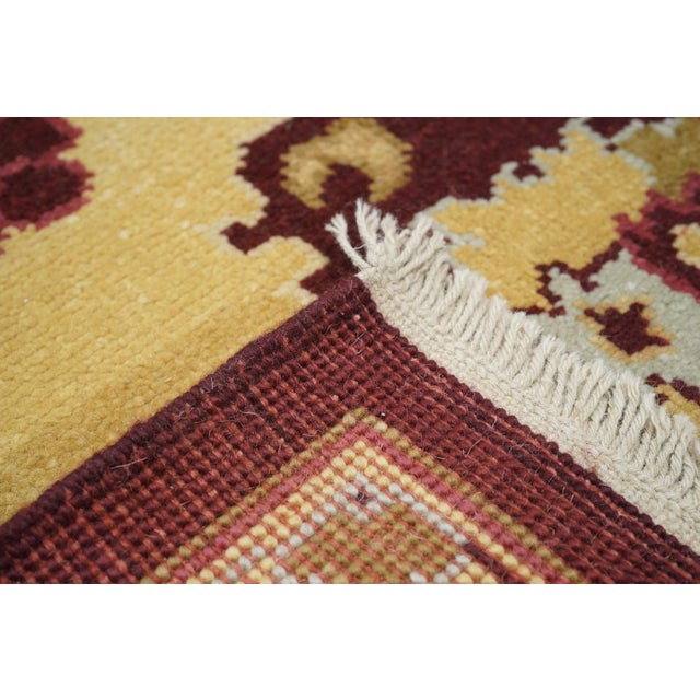 Canary Yellow Oushak Rug 4'1'' X 6'1'' For Sale - Image 8 of 9