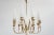 1950s 9-Arm Bass and Opaline Glass Chandelier by Angelo Lelli for Arredoluce, 1950s For Sale - Image 5 of 6