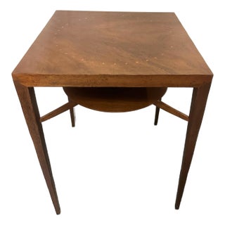 1990s Baker Milling Road Inlaid Square Table For Sale