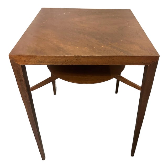 1990s Baker Milling Road Inlaid Square Table For Sale
